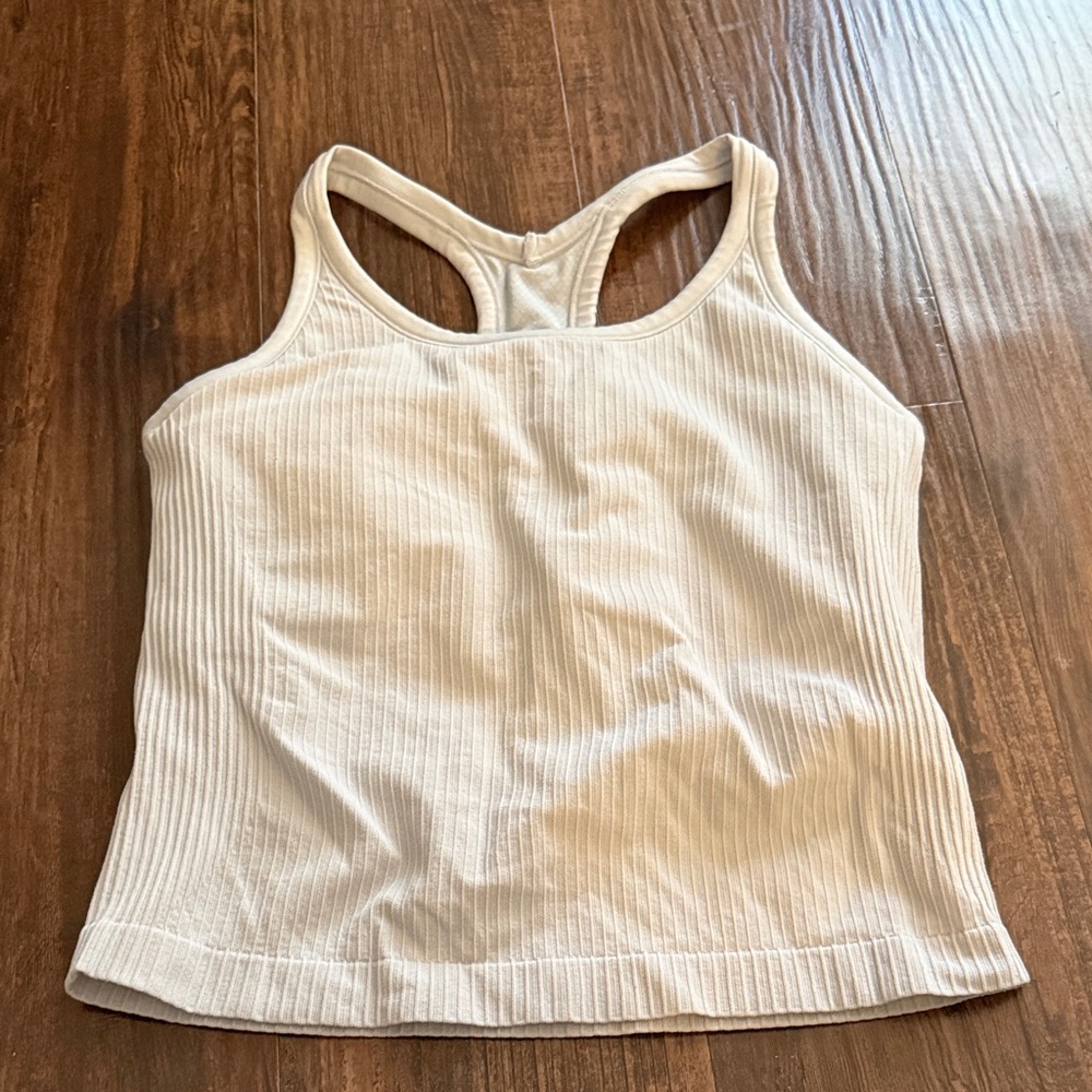 Ribbed Racerback Tank Top - light blue
